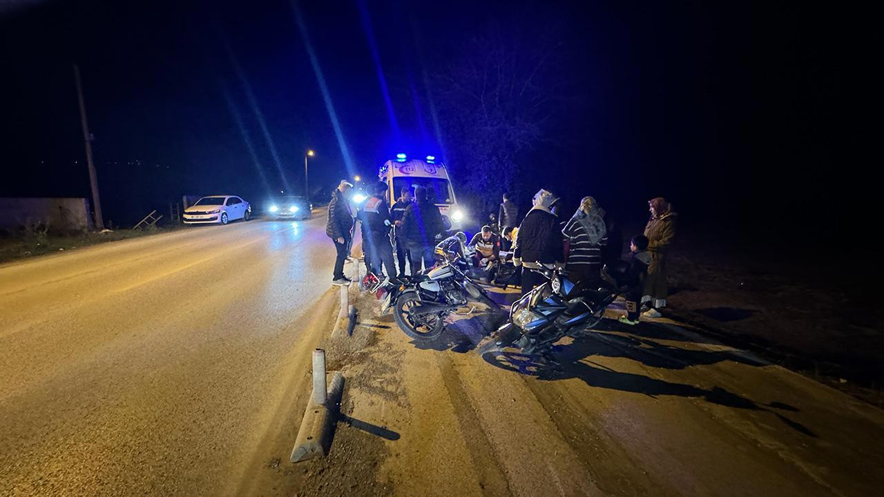 Motosikletlerin Karıştığı Kazalarda Bir Yaralı Var