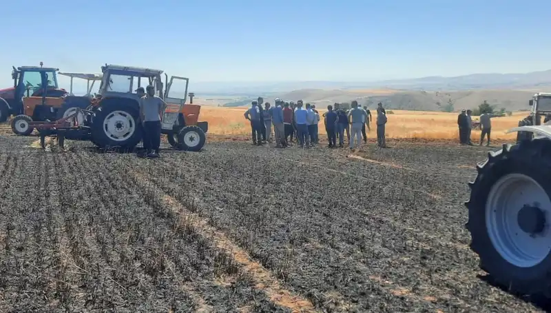 Yozgat’ta Tahıl Tarlaları Alev Alev: 100 Dönüm Yanarak Kül Oldu